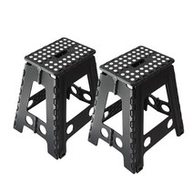 가쯔 다용도 콤팩트 스툴 접이식 의자 XL 2p, 블랙