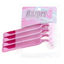 드위트리 Razors 4 일회용 면도기 핑크, 1개, 4개입