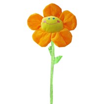 해솔 플라워 꽂이 장식 철사 홀더 인형, 30cm, 스마일 오렌지