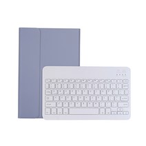태블릿PC 다이어리형 펜슬 거치 고급 블루투스 키보드 + 케이스 세트 T102, 퍼플