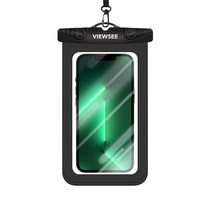 뷰씨 다용도 물놀이 핸드폰 방수팩, 블랙, 1개