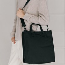 헤지스 패브릭 로고라벨 크로스 토트백