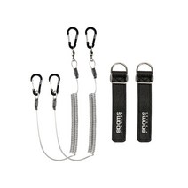 붐스피싱 T02 로드스트랩2p+카라비너 스프링2p, 블랙