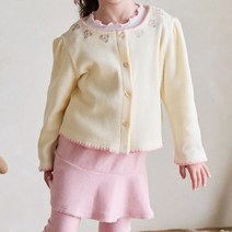 베베쥬 여아용 하니 플라워 가디건
