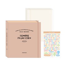 워너디스 플레인 정사각 바인더 앨범 + 데코스티커, 25매, 03 코코아 밀크