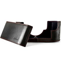 오버베르트 라이카 M11 클래식 하프 카메라 케이스 Black + Red, 1개