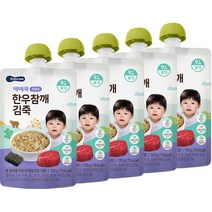베베쿡 실온 이유식 후기 한우참깨김죽 100g, 한우 + 참깨 + 김 혼합맛, 5개