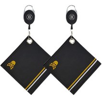 위티코코 스컬 볼타올 릴클리너 핸드타올 2p, 블랙, 블랙