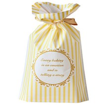 마켓감성 주머니 포장 봉투 50p, 옐로스트라이프, 50개