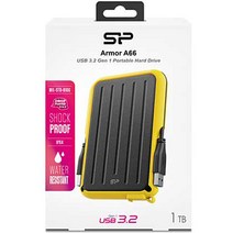 실리콘파워 Armor A66 외장HDD 139.2 x 96 x 16.2 mm, 1024GB, 검정 + 노랑