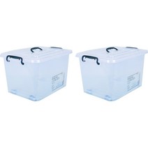 마이닝 모던 투명 플라스틱 리빙박스 230L, 2개