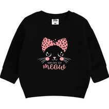 키즈크루 아동용 리본캣 맨투맨