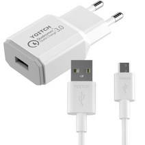요이치 제우스 퀄컴 3.0 지원 USB 고속 충전기 + C타입 고속 충전 케이블 200cm, 1세트