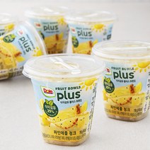 돌 식이섬유 플러스 후룻컵 파인애플 청크, 6개, 198g