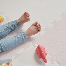 따사룸 PE 유아용 퍼즐 매트 100 x 100 x 2.5 cm, 벚꽃 핑크, 4개