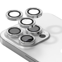 누아트 후면 카메라 렌즈 메탈 링 강화유리 보호필름 2p 세트 실버, 1세트