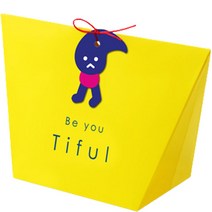 마켓감성 선물포장상자, 옐로우, 50개