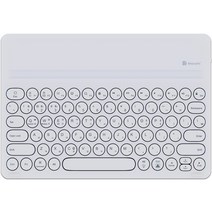 라이노핏 휴대용 충전식 7컬러 LED 블루투스 키보드 281.9 x 196.9 mm, RBK-1300, 화이트, 텐키리스