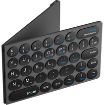 아이노트 X-Folding XK802B 접이식 블루투스 키보드+전용 파우치+스마트폰 거치대 포함/멀티페어링 3대 동시연결