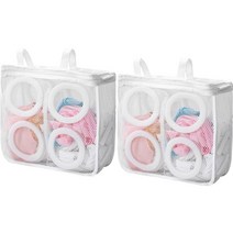 던홈 운동화 세탁망 화이트, 2개