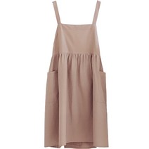 릴리브 내츄럴 감성 코튼 앞치마 단추형, 핑크, 1개