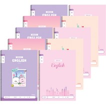 아이비스 초등슬림 영어 여 넓은칸 12177 노트 디자인 4종, 10개, 랜덤발송