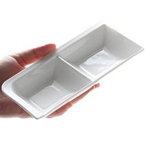블루스토머 수채화 물감 파레트 접시 D타입 화이트 17 x 8.5 x 2.8 cm, 1개, 2칸