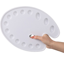 에팔레타 타원형 아크릴 팔레트 D형, 1개, 14칸