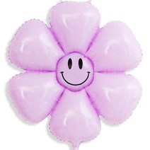 와우파티코리아 마카롱 스마일 꽃풍선 중, 연퍼플, 5개