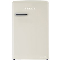 BELLE 레트로 글라스 소형 냉장고 110L 방문설치, 크림, RS11ACM