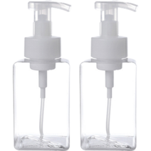엠리피드 버블 펌프 사각 투명 용기 450ml, 2개