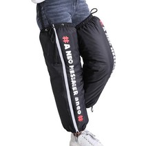 에이빅 겨울 방한용 무릎 패딩 토시 다리 워머, 블랙