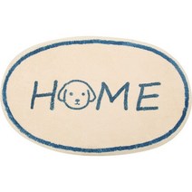 마이데일리 타원형 드로잉 캐릭터 현관 욕실 발매트 카페트, dog