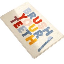 마이데일리 컬러 레터링 욕실 발매트 카페트, brush your teeth