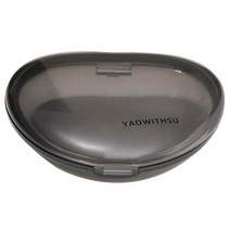 정월나나 삼각형 투명 틀니 케이스, 1개, 블랙