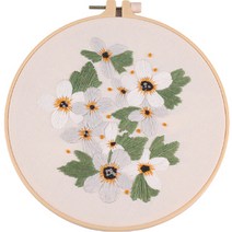 위즈앤위즈 누구나 DIY 프랑스자수 패키지 20cm, 야생화 03, 1세트