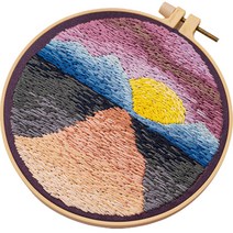 위즈앤위즈 누구나 DIY 프랑스자수 패키지 20cm, 산들녁 02, 1세트