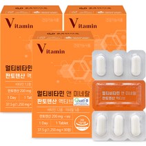 온유바이오 멀티비타민 앤 미네랄 판토텐산 액티브 멀티비타민 37.5g, 30정, 3개