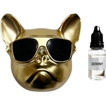 엠퓨처 차량용 불독 방향제 매트골드 + 오일 15ml + 클립 3cm + 오일솜 세트, 1세트, 에어프릴프레쉬