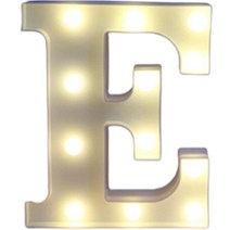쿼르디 LED 숫자 이니셜 알파벳 무드등, E