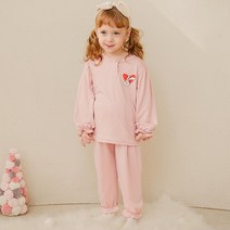 밀크마일로로 여아용 포그니베베 소프트 피치웜 수면 잠옷 세트