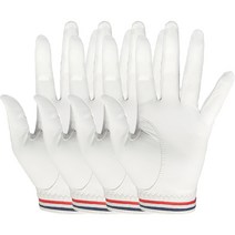 브렌스 여성용 올양피 시그니처 골프장갑 왼손용 4p, 화이트