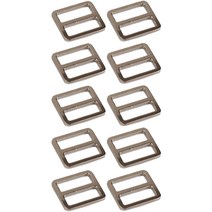 납작 끈조절 버클 25mm, 실버, 10개