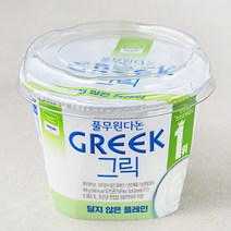풀무원다논 그릭 달지않은 플레인 요거트, 1개, 400g