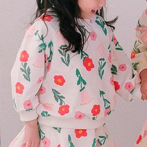 고잉키즈 아동용 제주동백 맨투맨