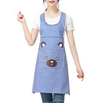 에코벨 줄무늬 곰 앞치마, 블루, 2개