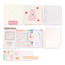 워너디스 테일러버드 마이베베 6공 초음파 성장앨범 스티커팩 세트, 01 토끼 루시, 85매