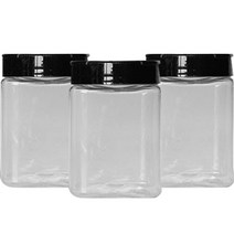 쌍떼 사각 양념통 조미료캡 소분용기, 3개, 300ml