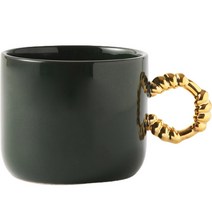 제이테이블 라오르 골드로프 도자기 머그 330ml, 1개, 딥그린