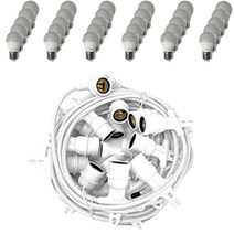 스트링월드 스트링 라이트 줄조명 30M 30소켓 + 인치구 3W 30p 세트, 화이트(소켓), 전구색(인치구)